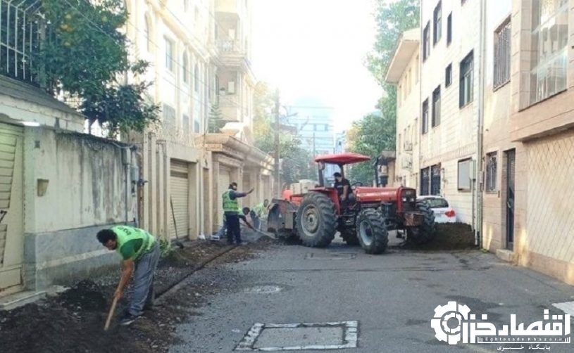 اجرای پروژه فیبرنوری بلوار استاد معین آغاز شد