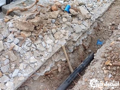 توسعه شبکه توزیع آب شرب در خیابان امام خمینی شهر لاهیجان