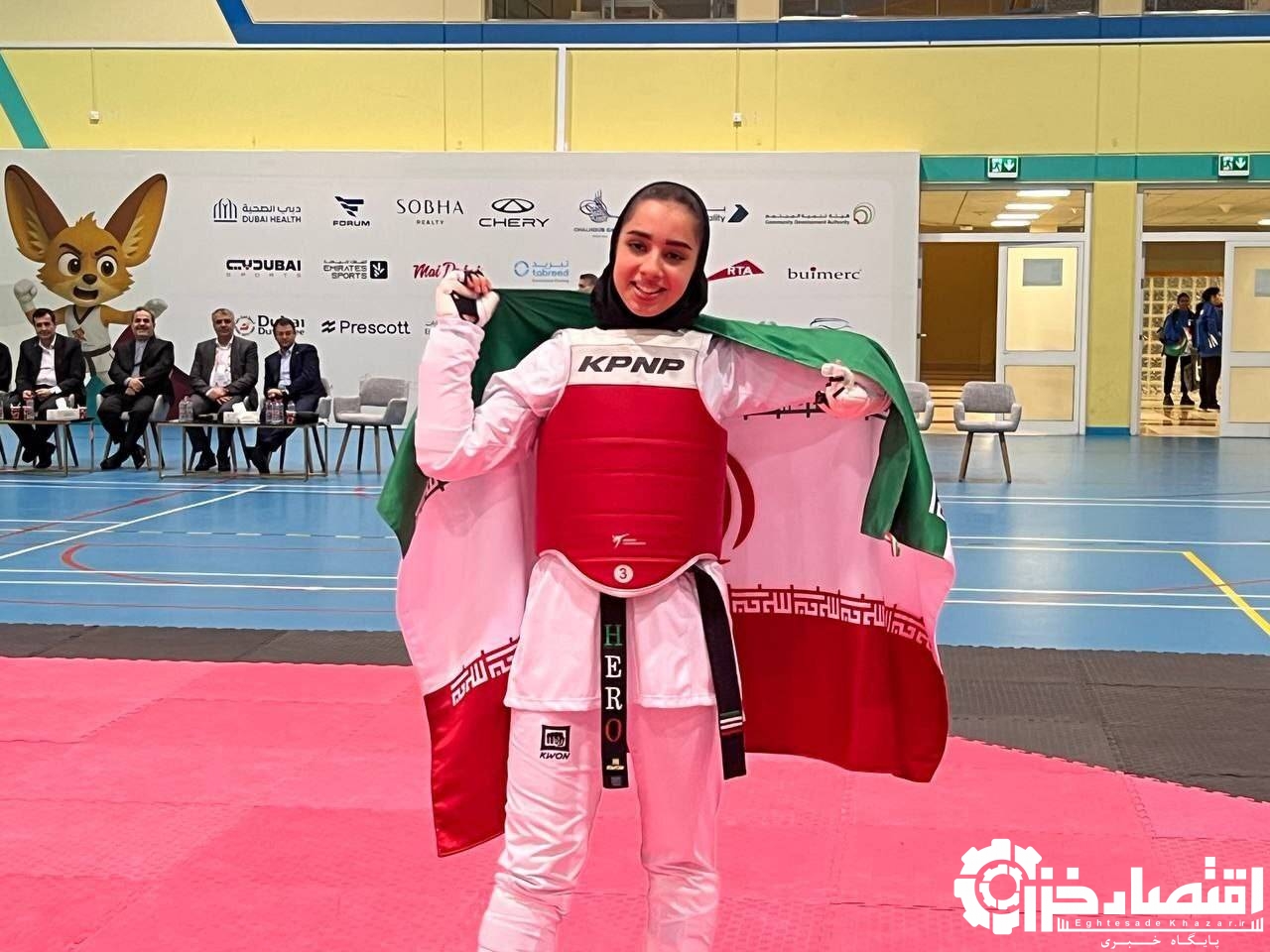 دختر همکار اداره پست شهرستان بندر انزلی، مریم عبدالله‌پور، موفق به کسب مدال طلا شد