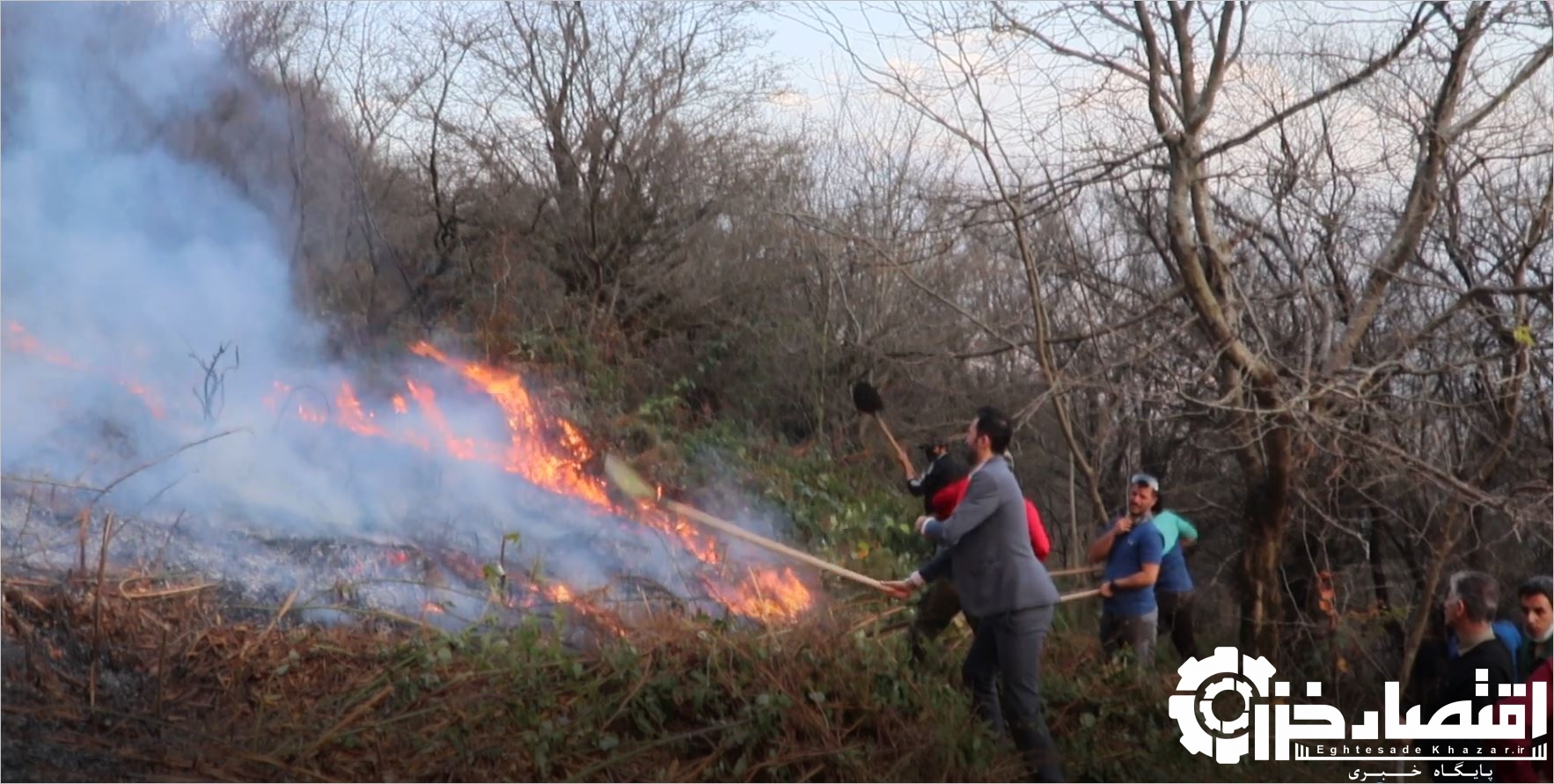 مهار آتش سوزی در جنگلهای هیرکانی رودبار