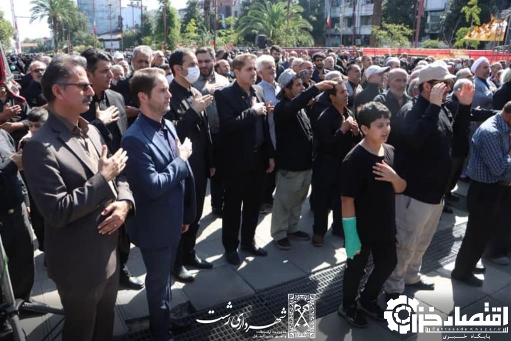 حضور شهردار رشت و اعضای شورای اسلامی شهر در مراسم اربعین حسینی در پیاده راه فرهنگی