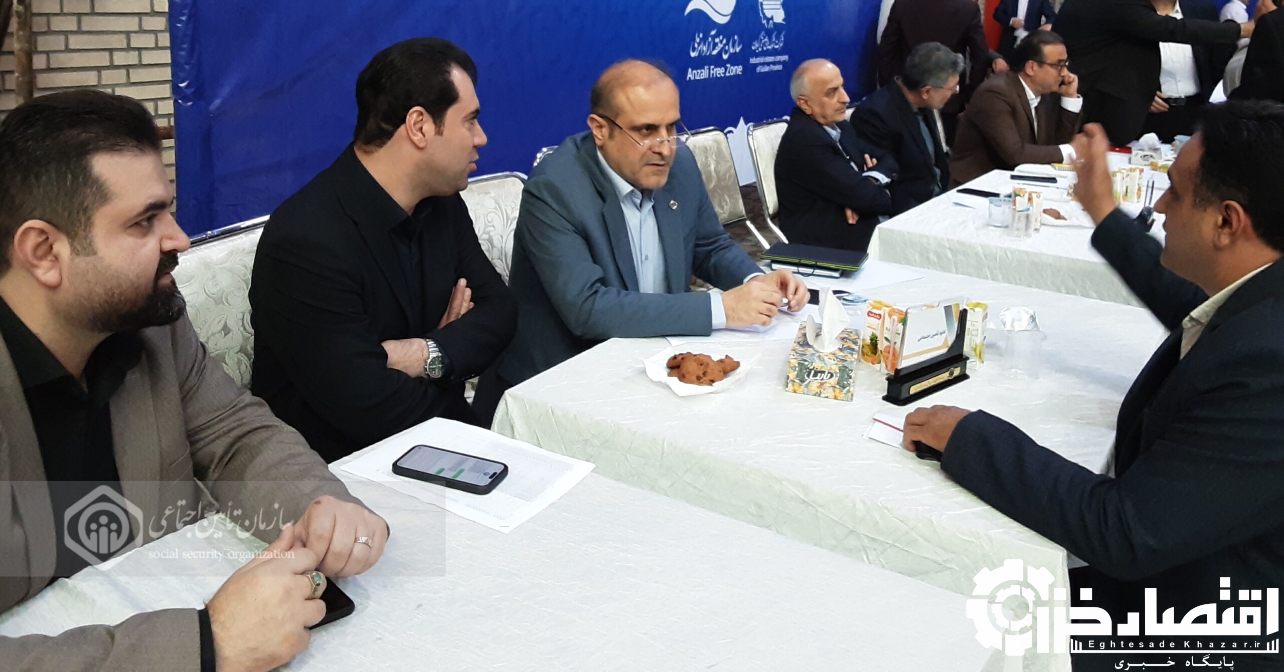 حضور مدیرکل تامین اجتماعی گیلان در میز خدمت صنعت و تولید شهرک صنعتی ضیابر صومعه سرا