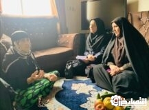 رضوانشهر/دیدار مشترک رؤسای ادارات حمایتی با مادر گرانقدر شهید